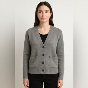 *J.Crew Extra-Soft Gray Button Front Cardigan Sweater Women’s M